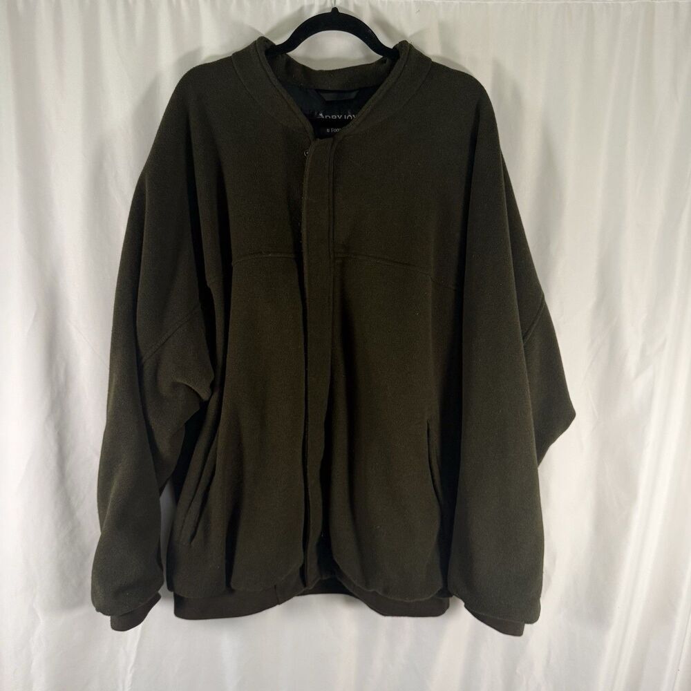Dryjoy by Footjoy FJ Coat Men's XXL Green Full Zip Pockets Sanp Knit